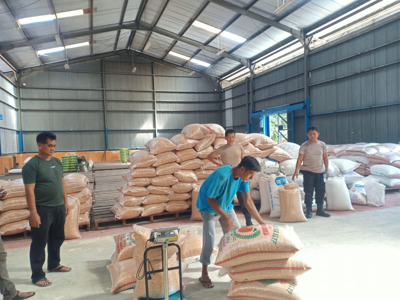 POLSEK KOTA KISARAN POLRES ASAHAN DAMPINGI PENDISTRIBUSIAN HASIL PANEN JAGUNG KE PERUM BULOG